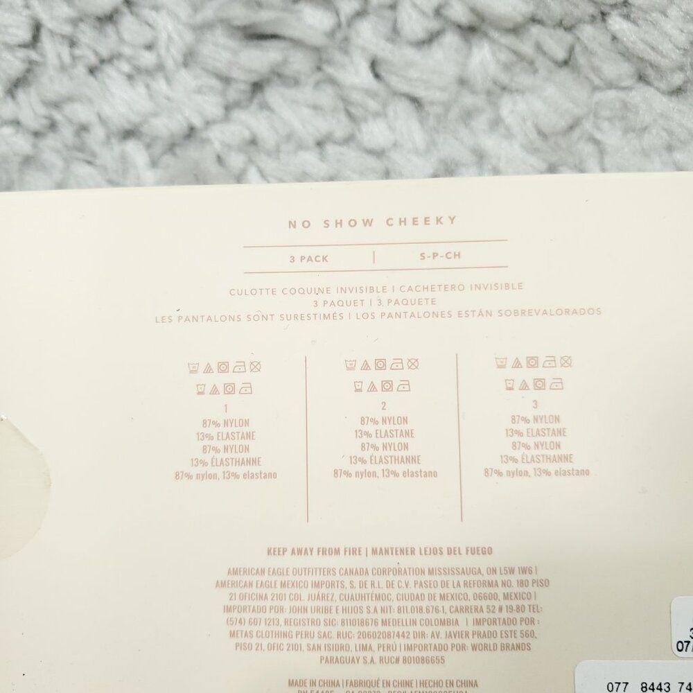 Aerie No Show Cheeky Underwear Panties Size Small 3 Pack Green - Picture 3 of 6